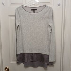 White House Black Market Layered Top Women's Size S Gray  Y2K